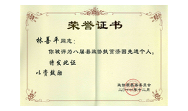 盡心盡力謀發(fā)展 盡職盡責(zé)為和諧--記縣政協(xié)常委、虹潤(rùn)公司董事長(zhǎng)林善平